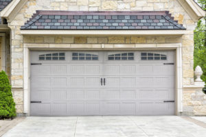 Traditional two car wooden garage